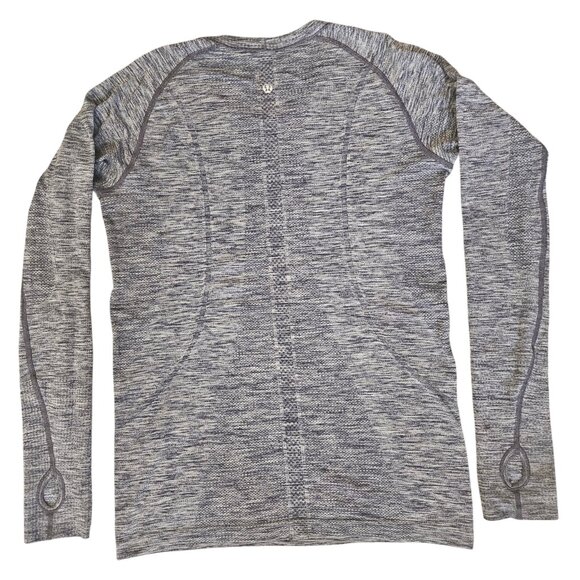 Lululemon Swiftly Tech Run Long Sleeves Shirt Women's SZ 10 Gray Heathered Top - Picture 2 of 10